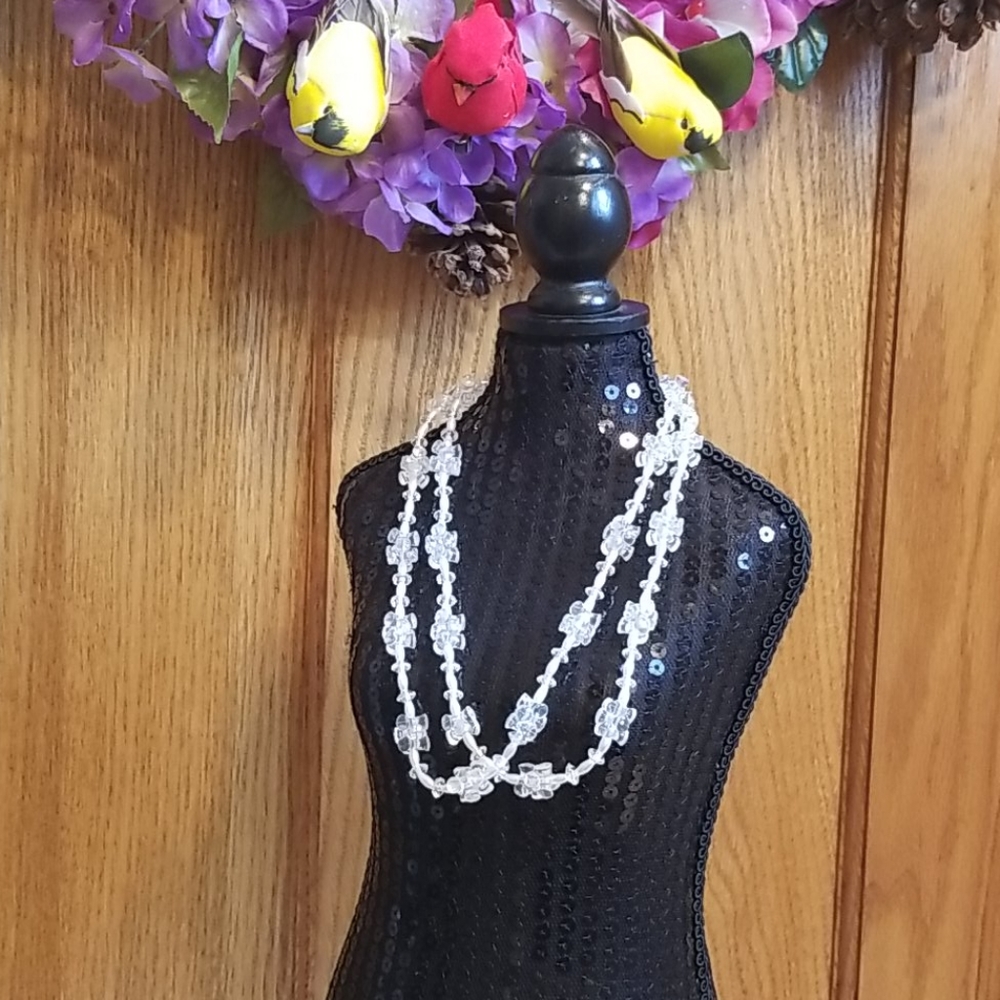 Handmade plastic beads necklace